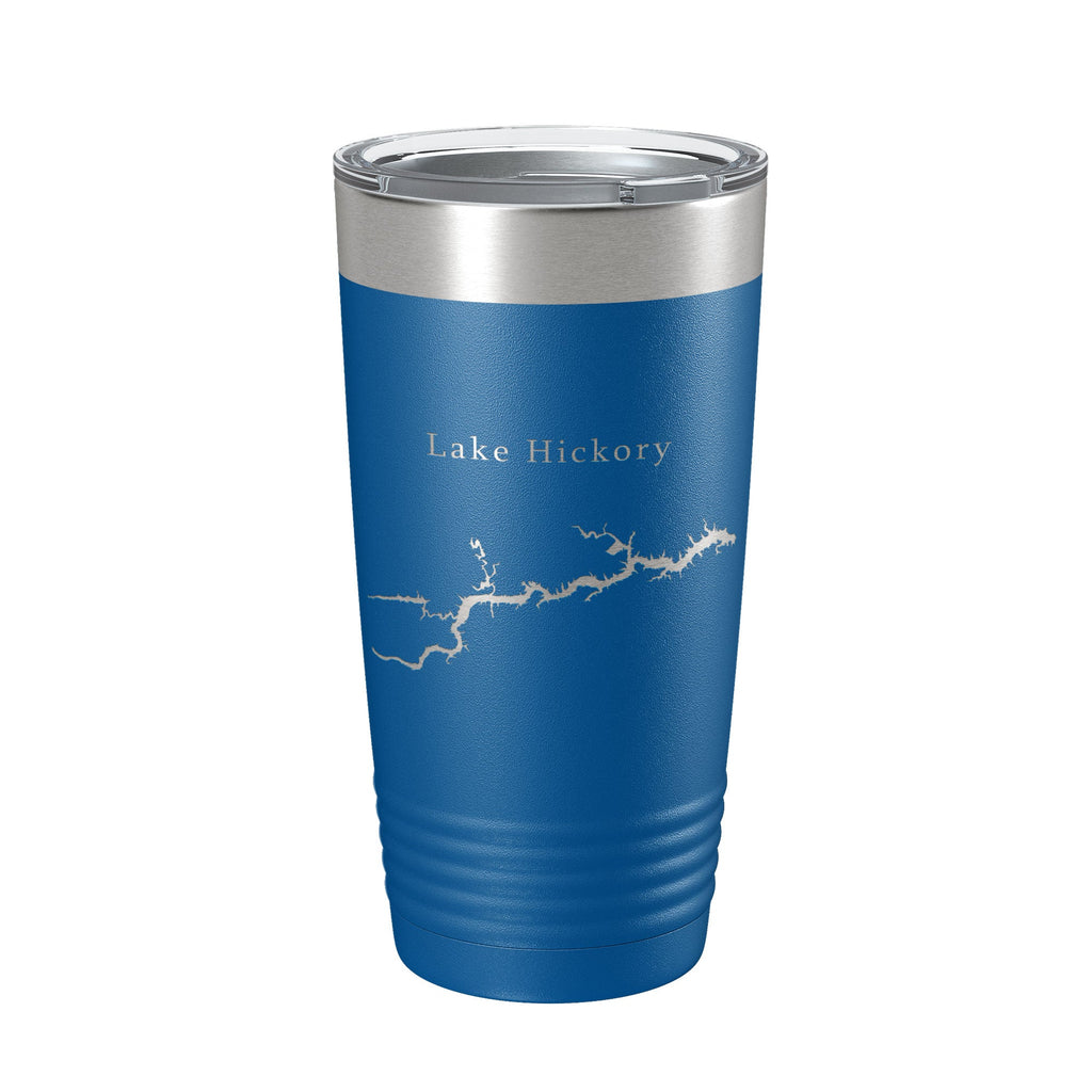 Lake Hickory Map Tumbler Travel Mug Insulated Laser Engraved Coffee Cup North Carolina 20 oz