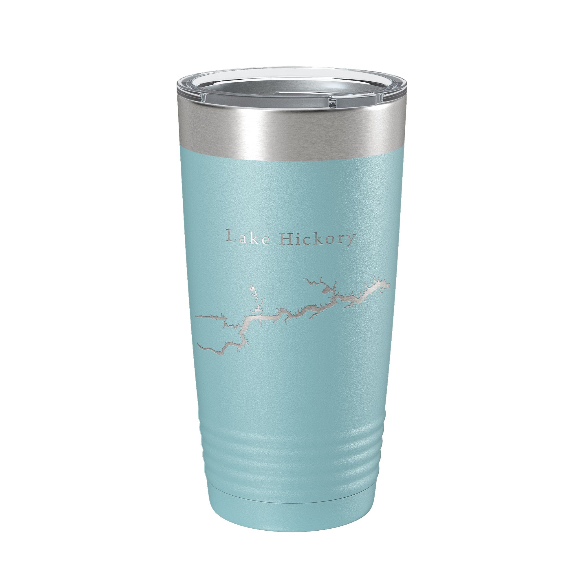 Lake Hickory Map Tumbler Travel Mug Insulated Laser Engraved Coffee Cup North Carolina 20 oz
