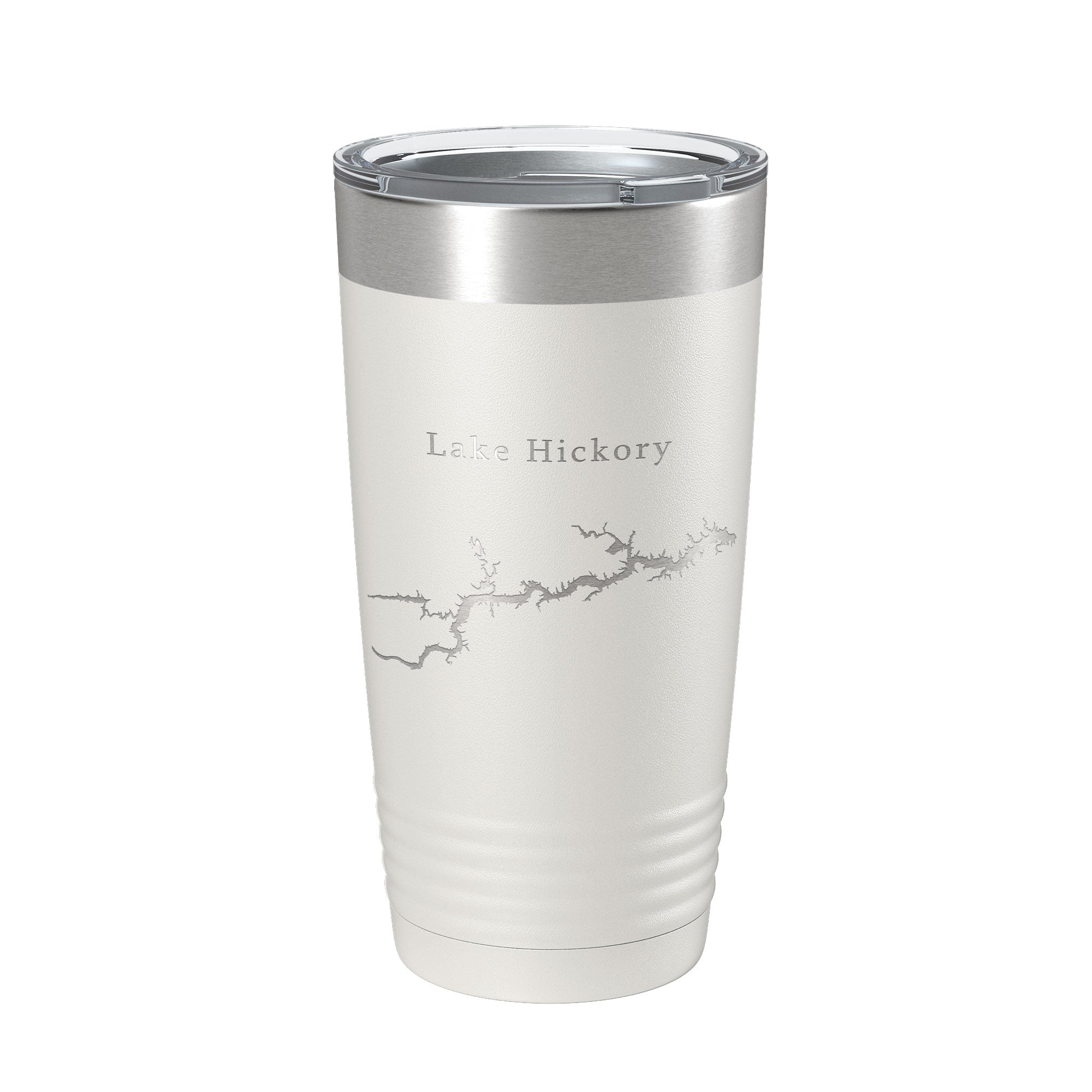Lake Hickory Map Tumbler Travel Mug Insulated Laser Engraved Coffee Cup North Carolina 20 oz
