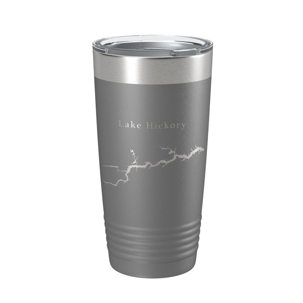 Lake Hickory Map Tumbler Travel Mug Insulated Laser Engraved Coffee Cup North Carolina 20 oz