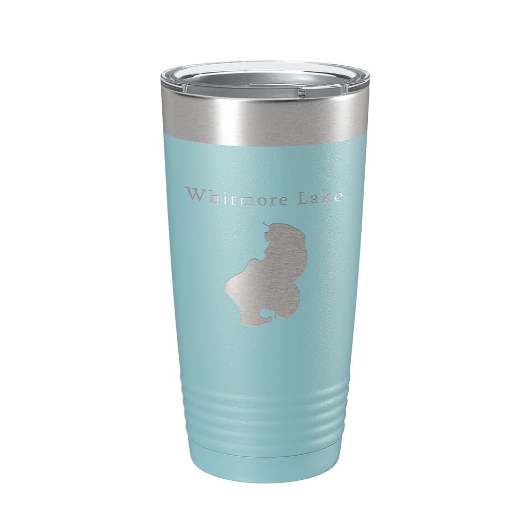 Whitmore Lake Map Tumbler Travel Mug Insulated Laser Engraved Coffee Cup Michigan 20 oz