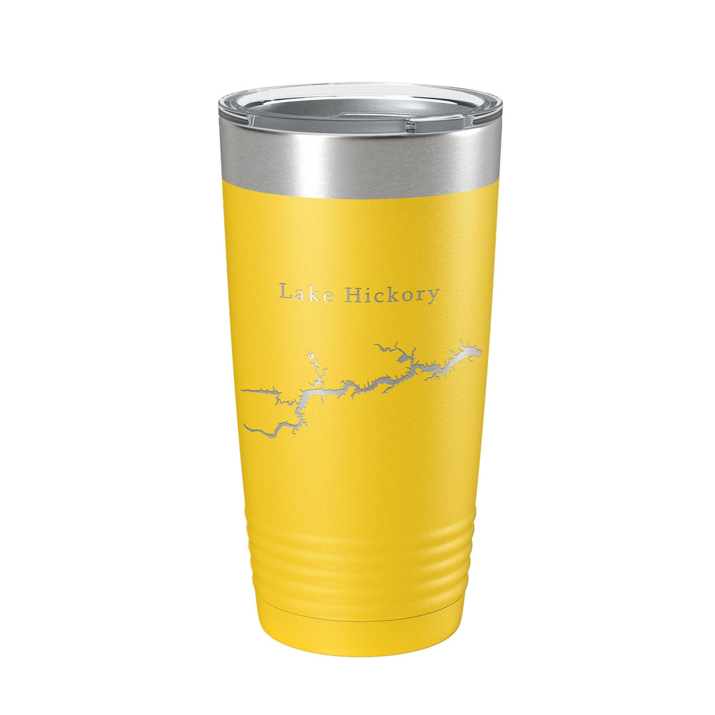 Lake Hickory Map Tumbler Travel Mug Insulated Laser Engraved Coffee Cup North Carolina 20 oz